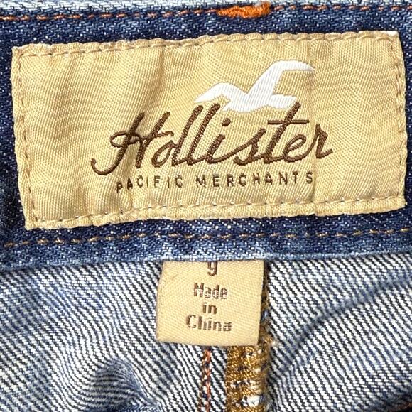 Y2k Hollister Distressed Micro Mini Denim Skirt SoCal Trashy McBling Bimbo 9 - Picture 4 of 5